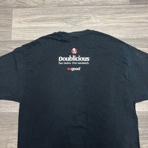 Vintage KFC‎ T Shirt Mens XL Black Fast Food Promo Punk Grunge Skate Funny Faded